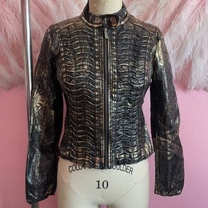 Black Noir Faux Leather/ Vegan Leather Jacket